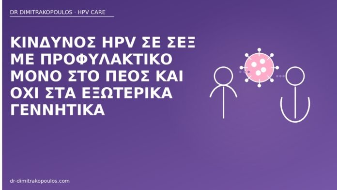 Κίνδυνος HPV σε σεξ με προφυλακτικό μόνο στο πέος και όχι στα εξωτερικά γεννητικά HPV προφυλακτικό ακάλυπτα γεννητικά