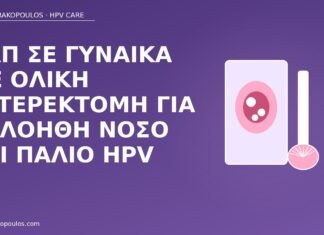 Παπ σε γυναίκα με ολική υστερεκτομή για καλοήθη νόσο και παλιό HPV Παπ μετά υστερεκτομή παλιό HPV