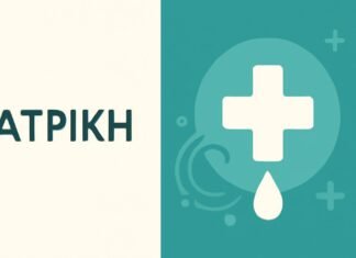 Αφηρημένο ιατρικό σύμβολο και πετσέτα σε ζεστό cream και teal φόντο για μετάδοση HPV