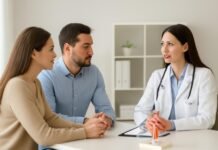 πρώτο ραντεβού ζευγαριού για γονιμότητα με γυναικολόγο στη Γλυφάδα