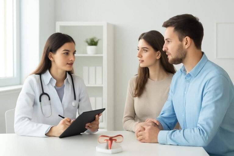 Ιατρική συμβουλευτική για γονιμότητα σε ζευγάρι σε κλινική