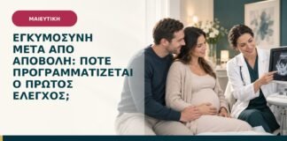 Εγκυμοσύνη μετά από αποβολή: πότε προγραμματίζεται ο πρώτος έλεγχος;
