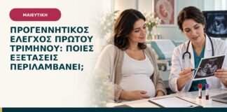 Προγεννητικός έλεγχος πρώτου τριμήνου: ποιες εξετάσεις περιλαμβάνει;