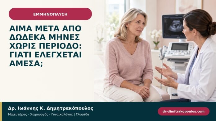Αίμα μετά από δώδεκα μήνες χωρίς περίοδο: γιατί ελέγχεται άμεσα;