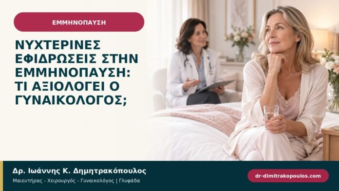 Νυχτερινές εφιδρώσεις στην εμμηνόπαυση: τι αξιολογεί ο γυναικολόγος;