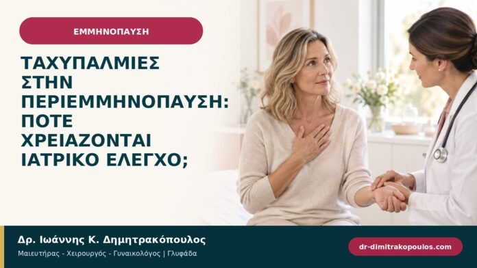Ταχυπαλμίες στην περιεμμηνόπαυση: πότε χρειάζονται ιατρικό έλεγχο;