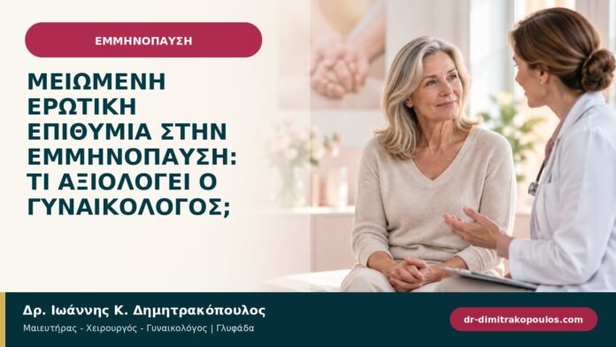 Μειωμένη ερωτική επιθυμία στην εμμηνόπαυση: τι αξιολογεί ο γυναικολόγος; Μειωμένη ερωτική επιθυμία στην εμμηνόπαυση: τι αξιολογεί ο γυναικολόγος;