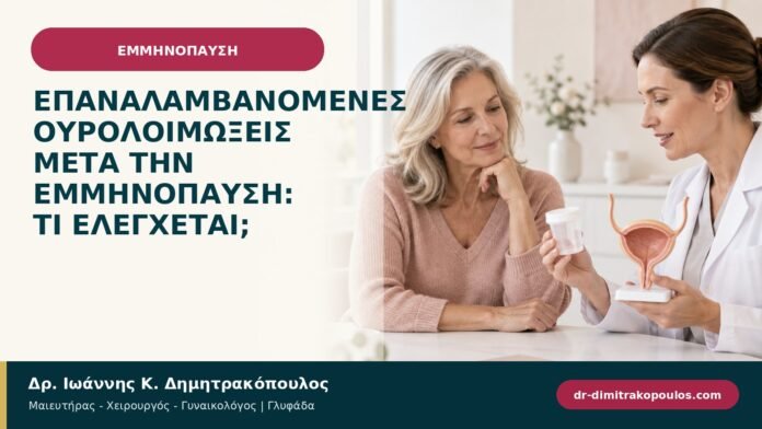Επαναλαμβανόμενες ουρολοιμώξεις μετά την εμμηνόπαυση: τι ελέγχεται;