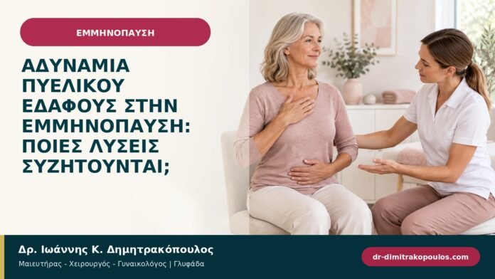 Αδυναμία πυελικού εδάφους στην εμμηνόπαυση: ποιες λύσεις συζητούνται; Αδυναμία πυελικού εδάφους στην εμμηνόπαυση: ποιες λύσεις συζητούνται;