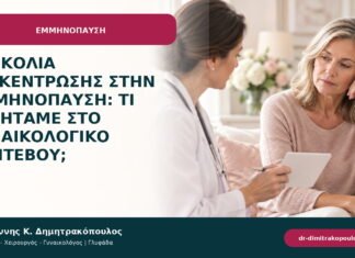 Δυσκολία συγκέντρωσης στην εμμηνόπαυση: τι συζητάμε στο γυναικολογικό ραντεβού; Δυσκολία συγκέντρωσης στην εμμηνόπαυση: τι συζητάμε στο γυναικολογικό ραντεβού;