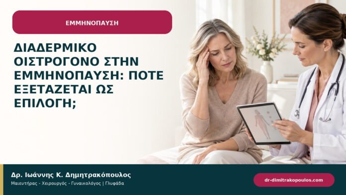 Διαδερμικό οιστρογόνο στην εμμηνόπαυση: πότε εξετάζεται ως επιλογή;
