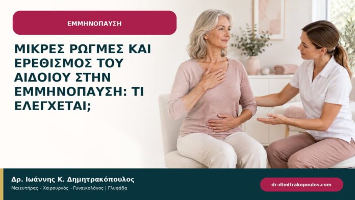 Μικρές ρωγμές και ερεθισμός του αιδοίου στην εμμηνόπαυση: τι ελέγχεται;