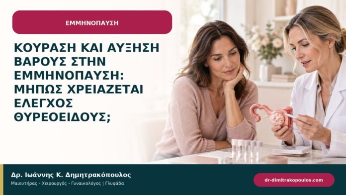 Κούραση και αύξηση βάρους στην εμμηνόπαυση: μήπως χρειάζεται έλεγχος θυρεοειδούς; Κούραση και αύξηση βάρους στην εμμηνόπαυση: μήπως χρειάζεται έλεγχος θυρεοειδούς;
