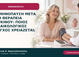 Εμμηνόπαυση μετά από θεραπεία καρκίνου: ποιος γυναικολογικός έλεγχος χρειάζεται;