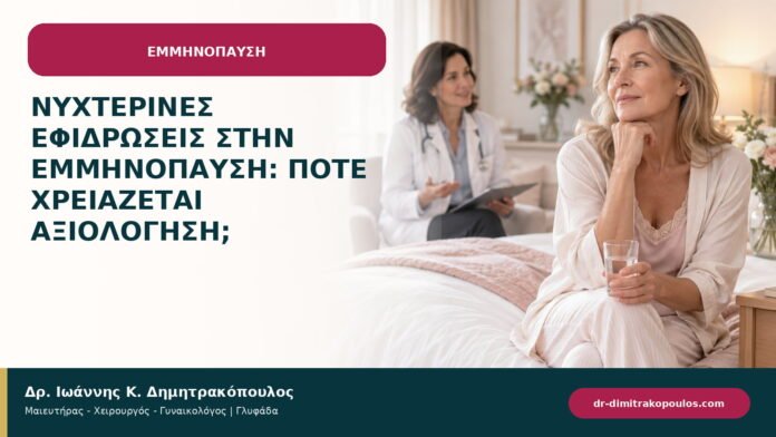 Νυχτερινές εφιδρώσεις στην εμμηνόπαυση: πότε χρειάζεται αξιολόγηση;