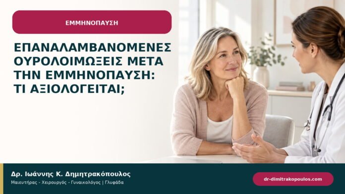 Επαναλαμβανόμενες ουρολοιμώξεις μετά την εμμηνόπαυση: τι αξιολογείται;