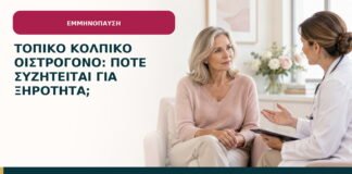 Τοπικό κολπικό οιστρογόνο: πότε συζητείται για ξηρότητα;