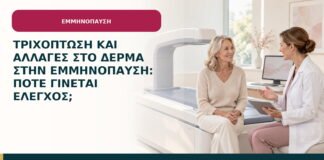 Τριχόπτωση και αλλαγές στο δέρμα στην εμμηνόπαυση: πότε γίνεται έλεγχος;