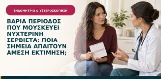 Βαριά περίοδος που μουσκεύει νυχτερινή σερβιέτα: ποια σημεία απαιτούν άμεση εκτίμηση;