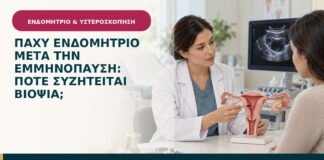 Παχύ ενδομήτριο μετά την εμμηνόπαυση: πότε συζητείται βιοψία;