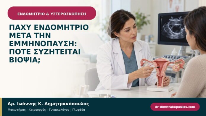 Παχύ ενδομήτριο μετά την εμμηνόπαυση: πότε συζητείται βιοψία;