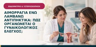 Αιμορραγία ενώ λαμβάνω αντιπηκτικά: πώς οργανώνεται ο γυναικολογικός έλεγχος;