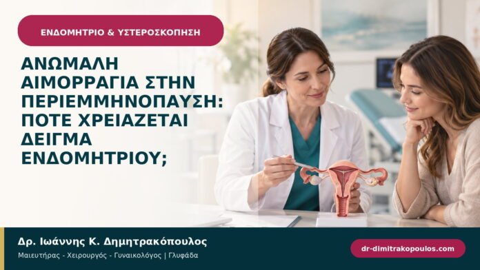 Ανώμαλη αιμορραγία στην περιεμμηνόπαυση: πότε χρειάζεται δείγμα ενδομητρίου;