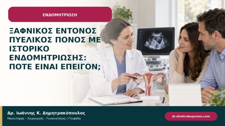 Ξαφνικός έντονος πυελικός πόνος με ιστορικό ενδομητρίωσης: πότε είναι επείγον;
