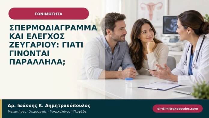 Σπερμοδιάγραμμα και έλεγχος ζευγαριού: γιατί γίνονται παράλληλα; Σπερμοδιάγραμμα και έλεγχος ζευγαριού: γιατί γίνονται παράλληλα;