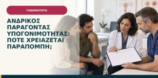 Ανδρικός παράγοντας υπογονιμότητας: πότε χρειάζεται παραπομπή;