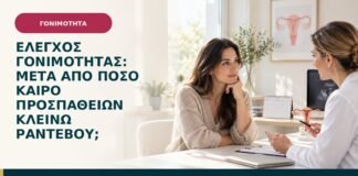 Έλεγχος γονιμότητας: μετά από πόσο καιρό προσπαθειών κλείνω ραντεβού;