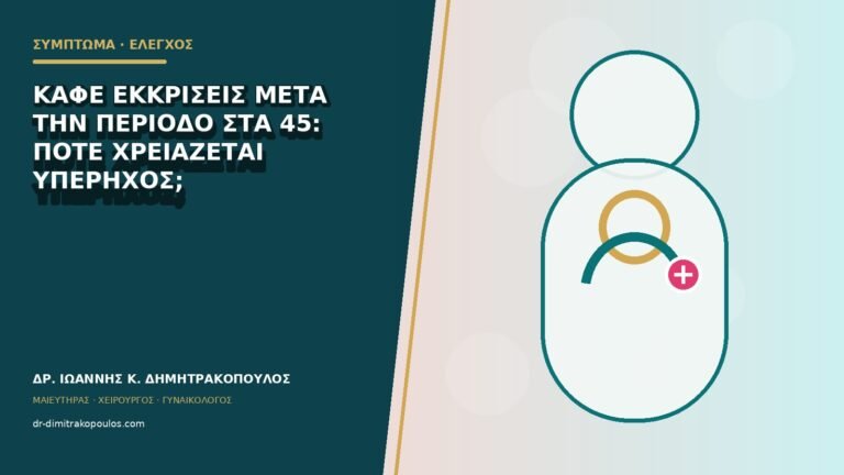 Καφέ εκκρίσεις μετά την περίοδο στα 45: πότε χρειάζεται υπέρηχος;