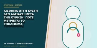 Αίσθημα ότι η κύστη δεν αδειάζει μετά την ούρηση: πότε μετριέται το υπόλειμμα;