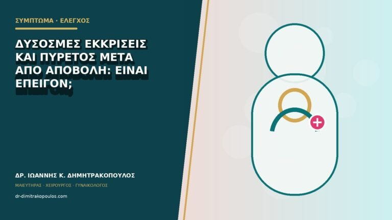 Δύσοσμες εκκρίσεις και πυρετός μετά από αποβολή: είναι επείγον;