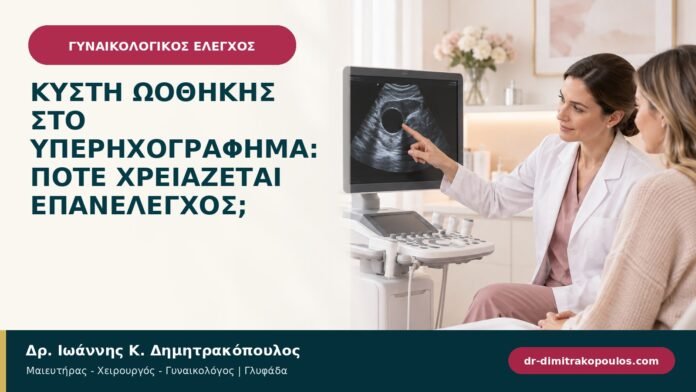Κύστη ωοθήκης στο υπερηχογράφημα: πότε χρειάζεται επανέλεγχος; Κύστη ωοθήκης στο υπερηχογράφημα: πότε χρειάζεται επανέλεγχος;