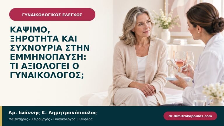 Κάψιμο, ξηρότητα και συχνουρία στην εμμηνόπαυση: τι αξιολογεί ο γυναικολόγος;