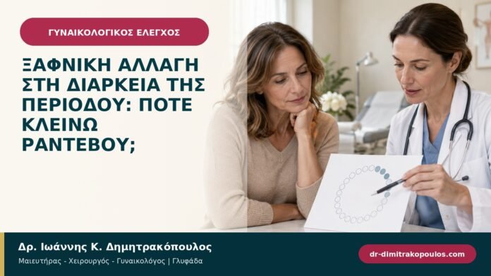 Ξαφνική αλλαγή στη διάρκεια της περιόδου: πότε κλείνω ραντεβού;