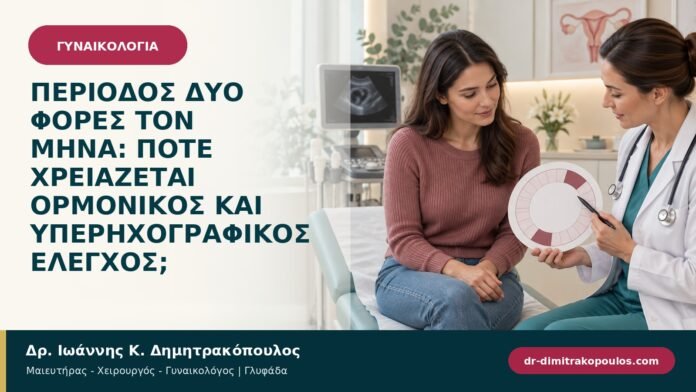 Περίοδος δύο φορές τον μήνα: πότε χρειάζεται ορμονικός και υπερηχογραφικός έλεγχος;