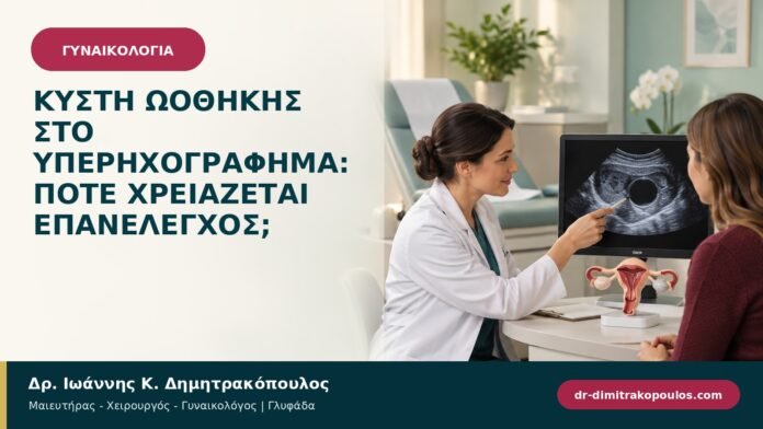 Κύστη ωοθήκης στο υπερηχογράφημα: πότε χρειάζεται επανέλεγχος;