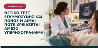 Θετικό τεστ εγκυμοσύνης και πόνος ή αίμα: πότε χρειάζεται άμεσο υπερηχογράφημα;