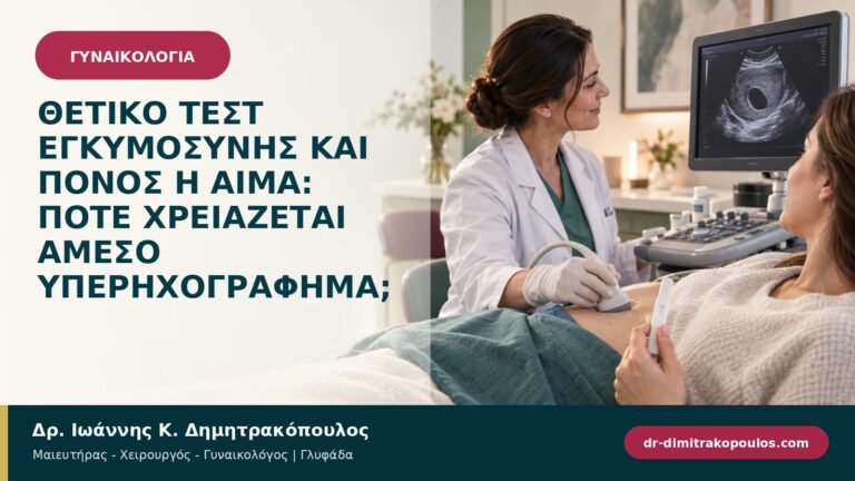 Θετικό τεστ εγκυμοσύνης και πόνος ή αίμα: πότε χρειάζεται άμεσο υπερηχογράφημα;