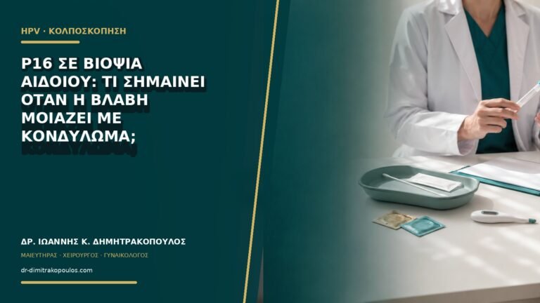 p16 σε βιοψία αιδοίου: τι σημαίνει όταν η βλάβη μοιάζει με κονδύλωμα;