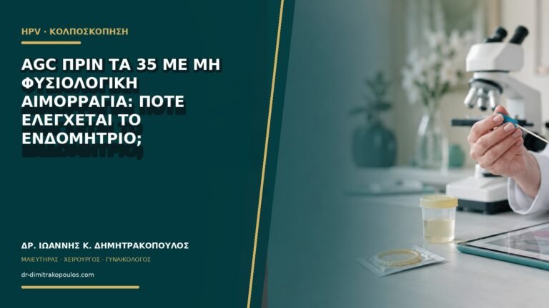 AGC πριν τα 35 με μη φυσιολογική αιμορραγία: πότε ελέγχεται το ενδομήτριο;