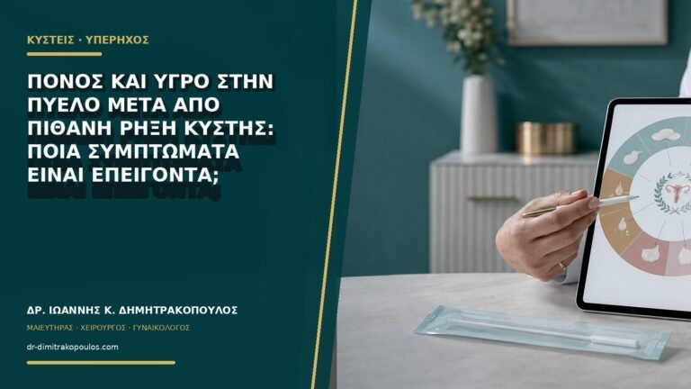Πόνος και υγρό στην πύελο μετά από πιθανή ρήξη κύστης: ποια συμπτώματα είναι επείγοντα;