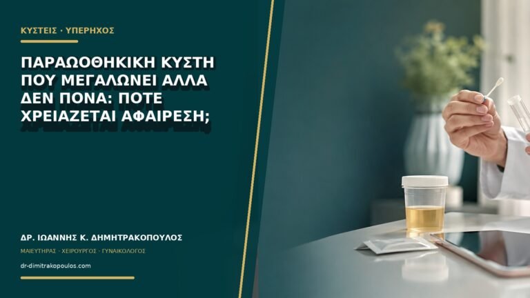 Παραωοθηκική κύστη που μεγαλώνει αλλά δεν πονά: πότε χρειάζεται αφαίρεση;