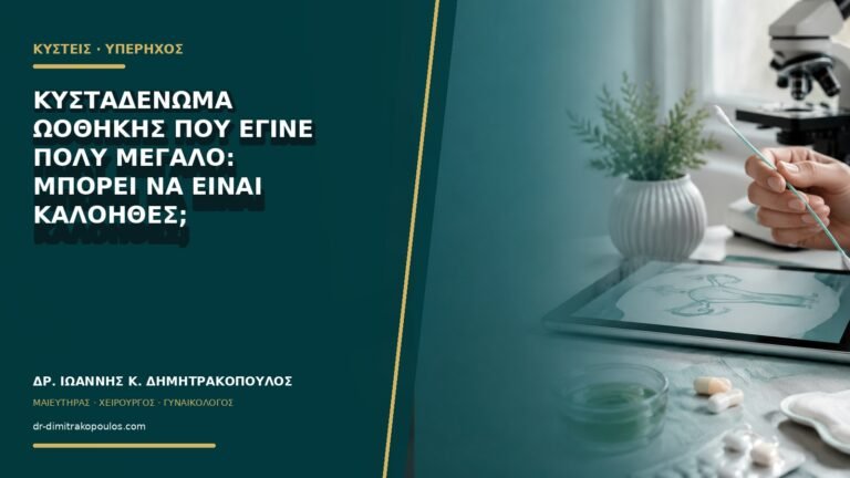 Κυσταδένωμα ωοθήκης που έγινε πολύ μεγάλο: μπορεί να είναι καλοήθες;
