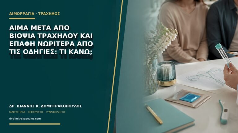 Αίμα μετά από βιοψία τραχήλου και επαφή νωρίτερα από τις οδηγίες: τι κάνω;