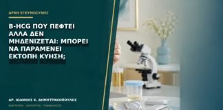 Β-hCG που πέφτει αλλά δεν μηδενίζεται: μπορεί να παραμένει έκτοπη κύηση;