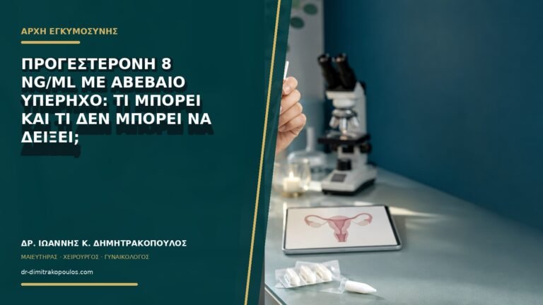 Προγεστερόνη 8 ng/mL με αβέβαιο υπέρηχο: τι μπορεί και τι δεν μπορεί να δείξει;