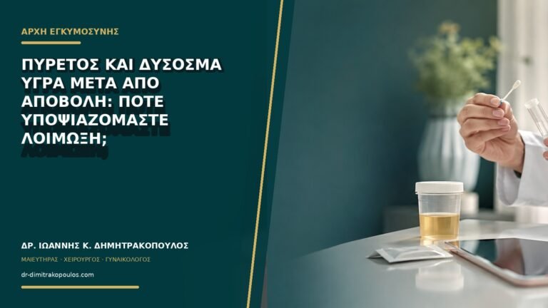 Πυρετός και δύσοσμα υγρά μετά από αποβολή: πότε υποψιαζόμαστε λοίμωξη;